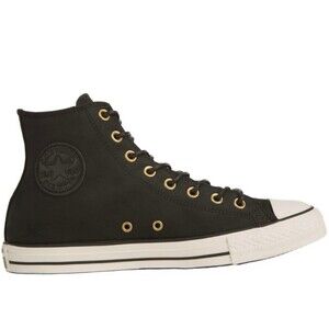 Converse Chuck Taylor All Star Black Hi Top Leather Sneakers - Men’s Sz 9